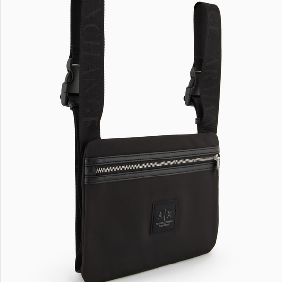 Armani Exchange Black mini Backpack with Silver Accents - Picture 3 of 5